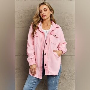 Zenana Give Me Warmth Oversized Fleece Shacket